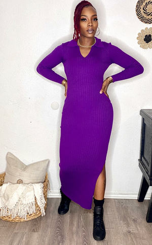 Lola B Knit Maxi (deep purple)