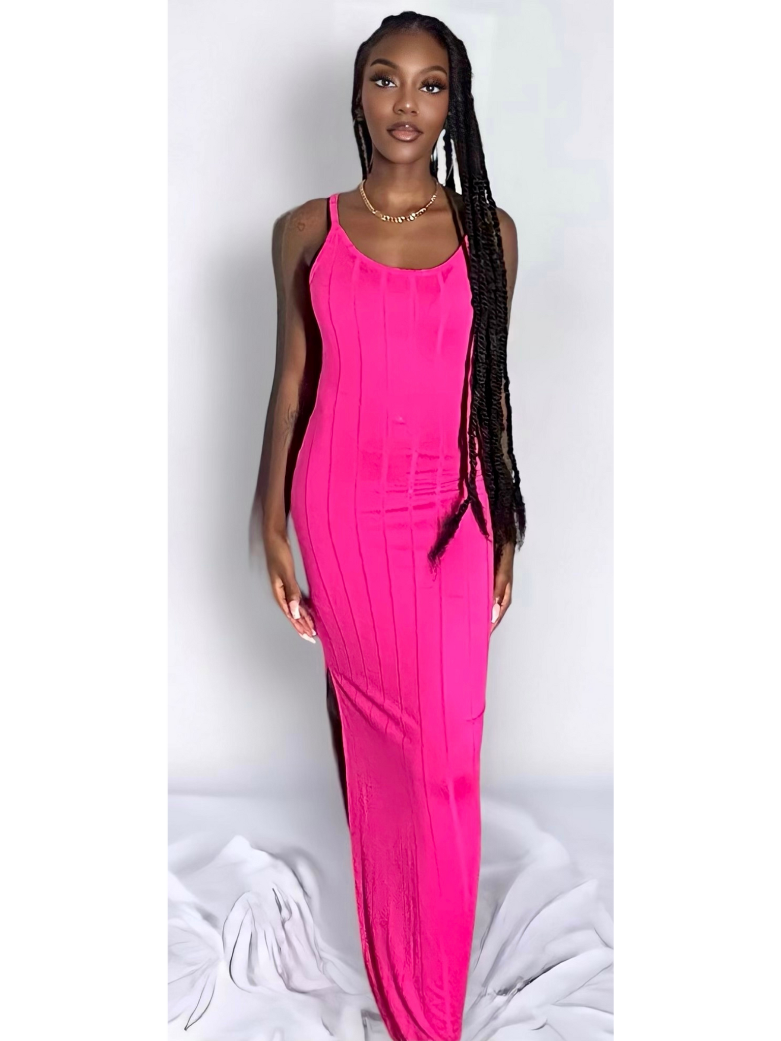 “Jaci” Split Maxi (fuchsia)