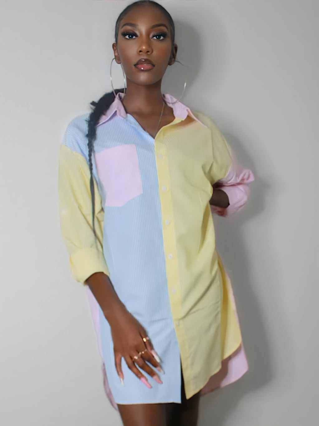 "Pastel" Button Down Shirt/Dress